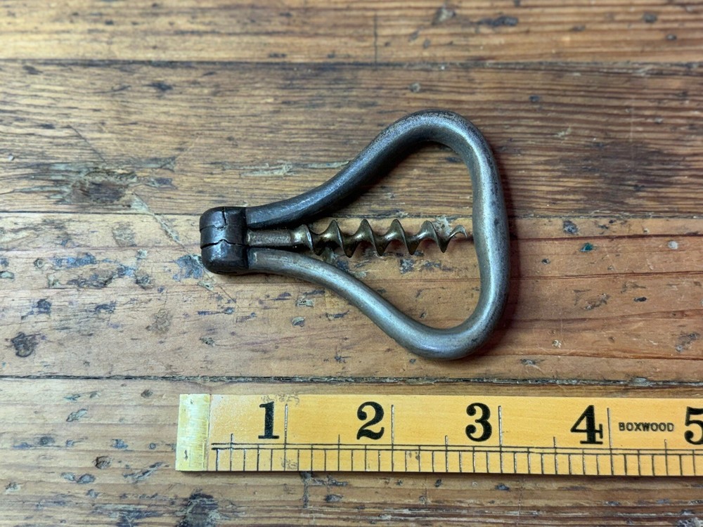 Antique Bow Heavy Duty Pocket Folding Finger Corkscrew