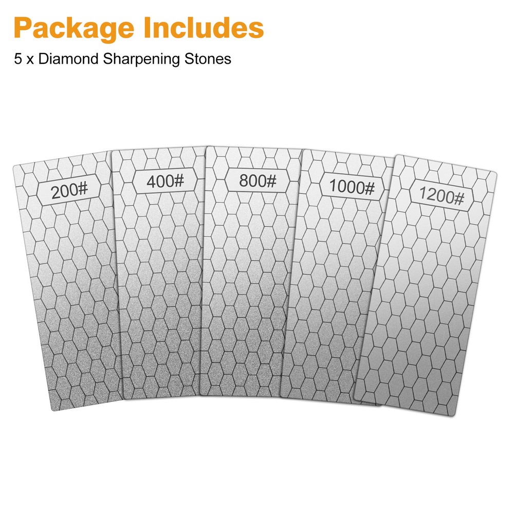 5pcs Diamond Sharpening Stone Knife Sharpener Grindstone Whetstone Kitchen Tools