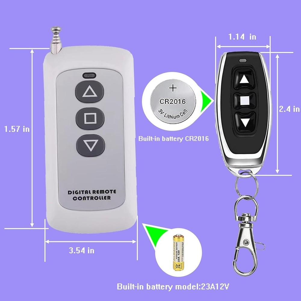 Wireless Remote Switch for Linear Actuator, Forward Reverse Relay Contactor w...