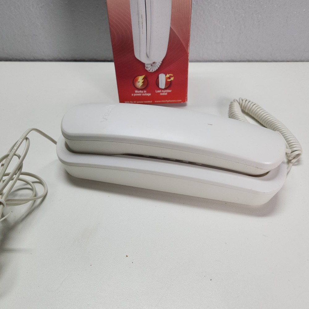 VTech CD1103 Trimstyle Corded Phone - White - Pre-owned