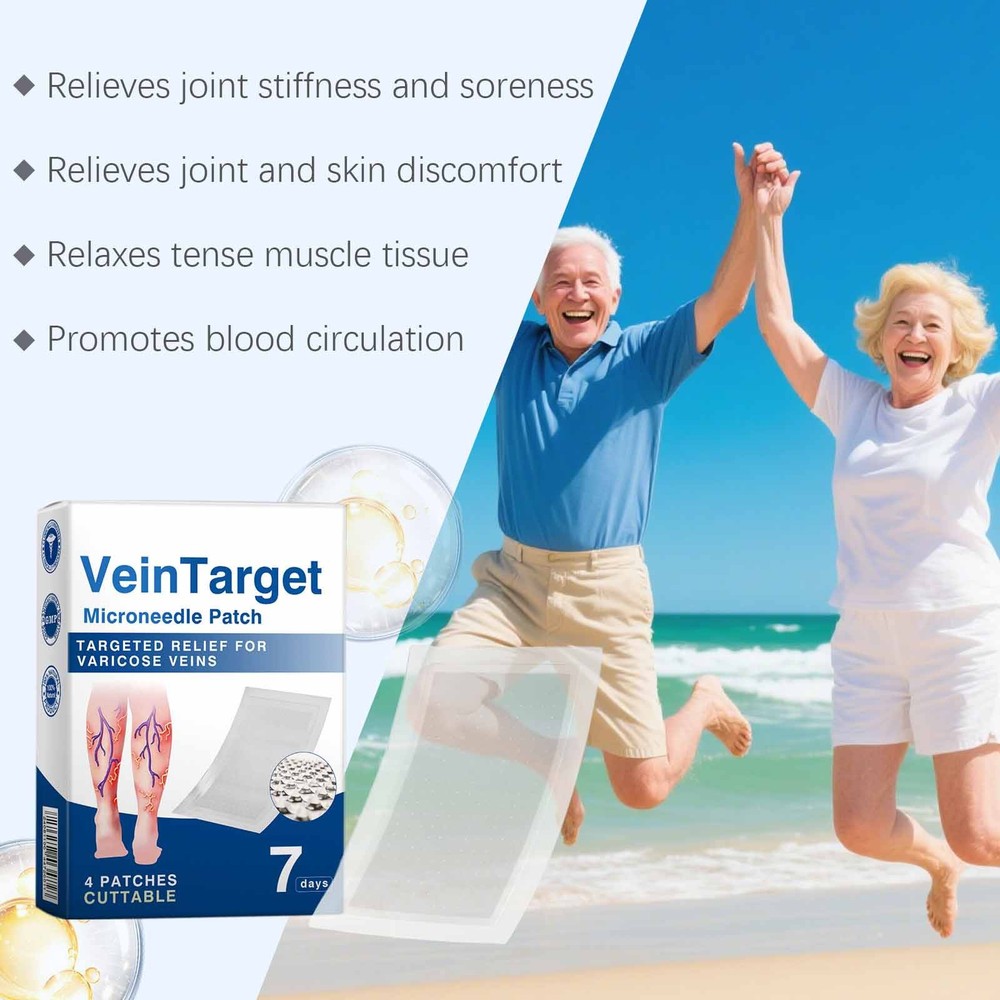 GFOUK VeinTarget Microdarts Patch Professional Leg Varicose Veins Patch 4Pc-7Day