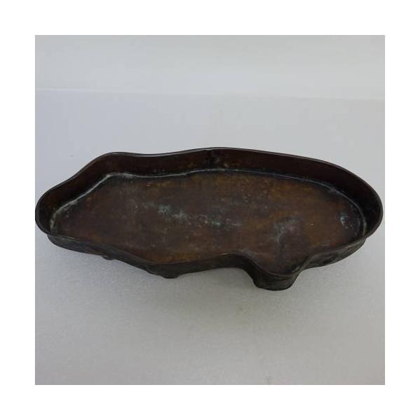 Copper Water Basin, Daimyou Sentoku, Medium Size, Oval Shape, Approx. 37cm, Used