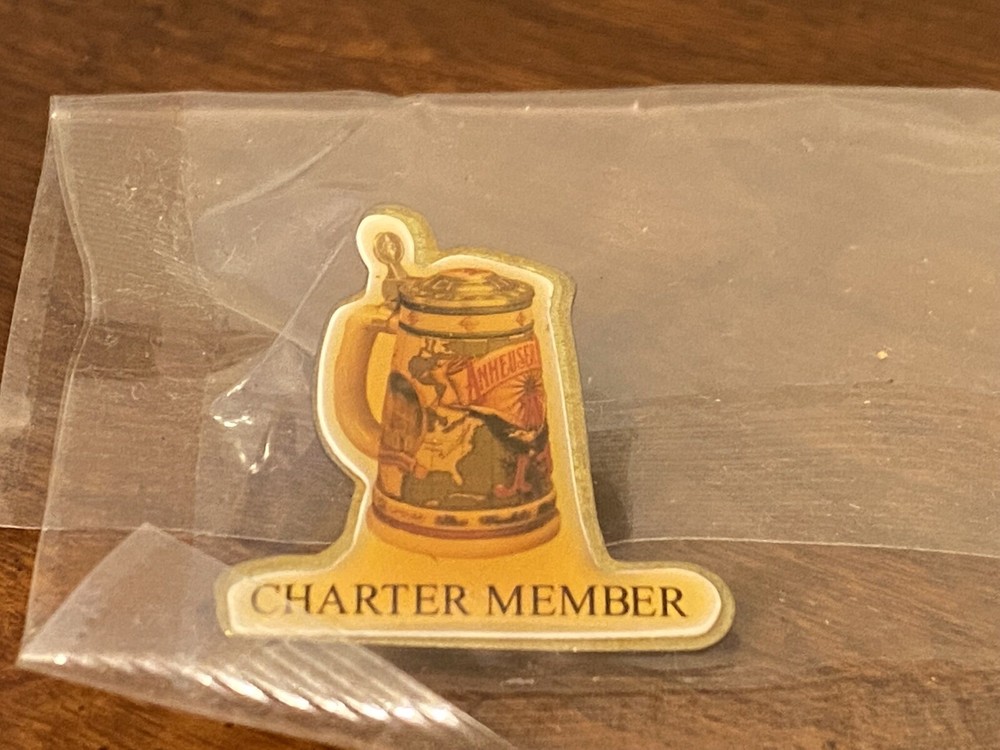 Budweiser Anheuser-Busch Charter Member Beer Stein Lapel Pin