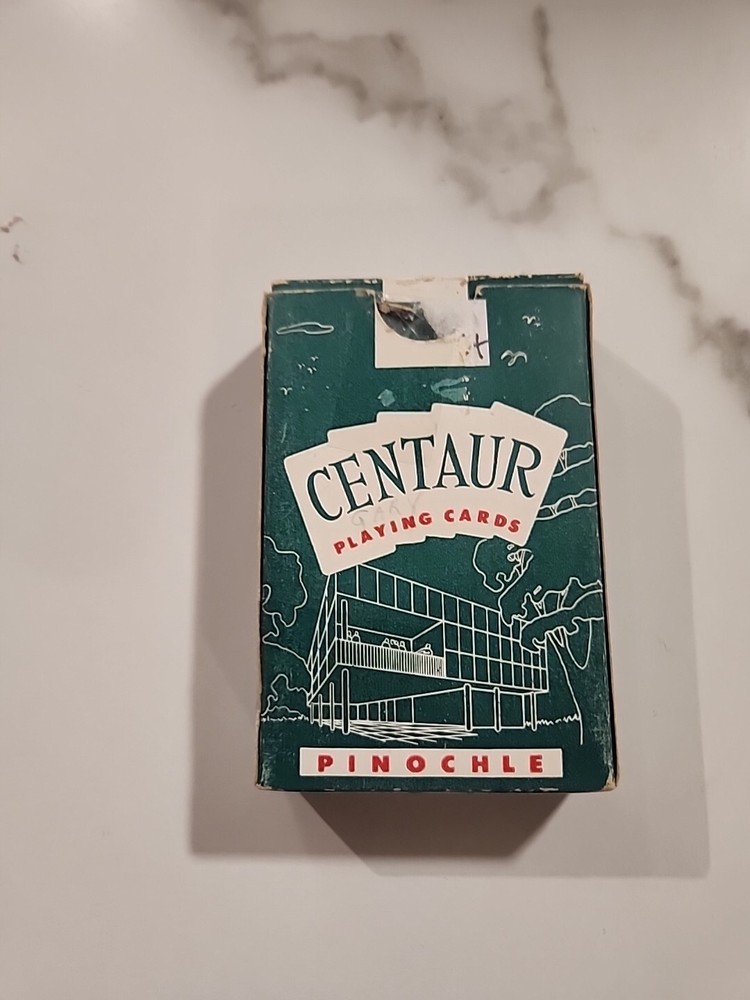 VINTAGE CENTAUR PINOCHLE PLAYING CARDS HORSE BACK