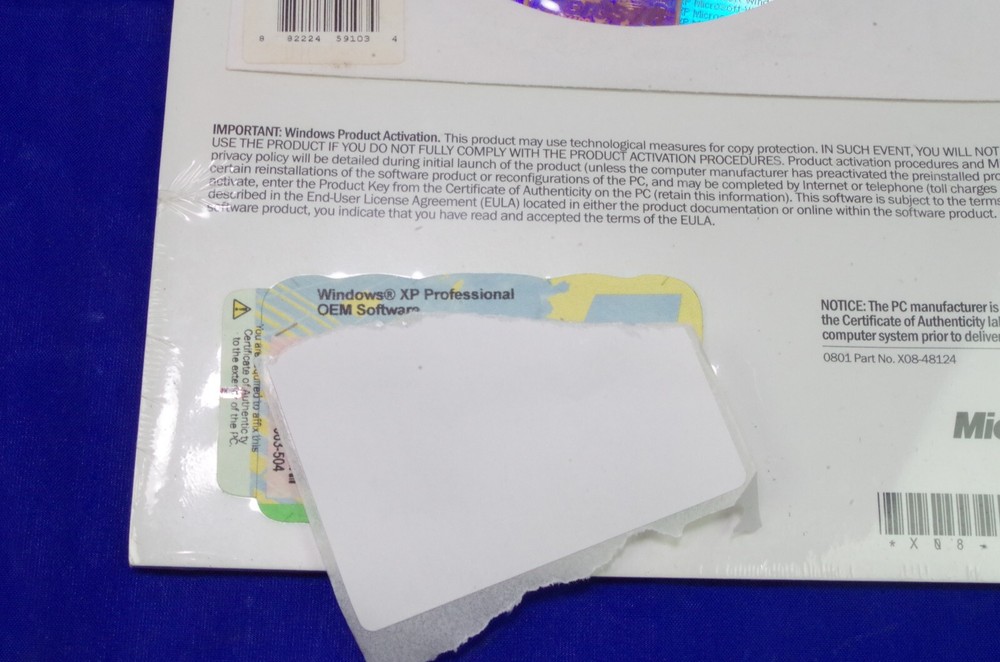MICROSOFT WINDOWS XP PROFESSIONAL w/SP2 FULL OPERATING SYSTEM MS WIN PRO 32 Bit