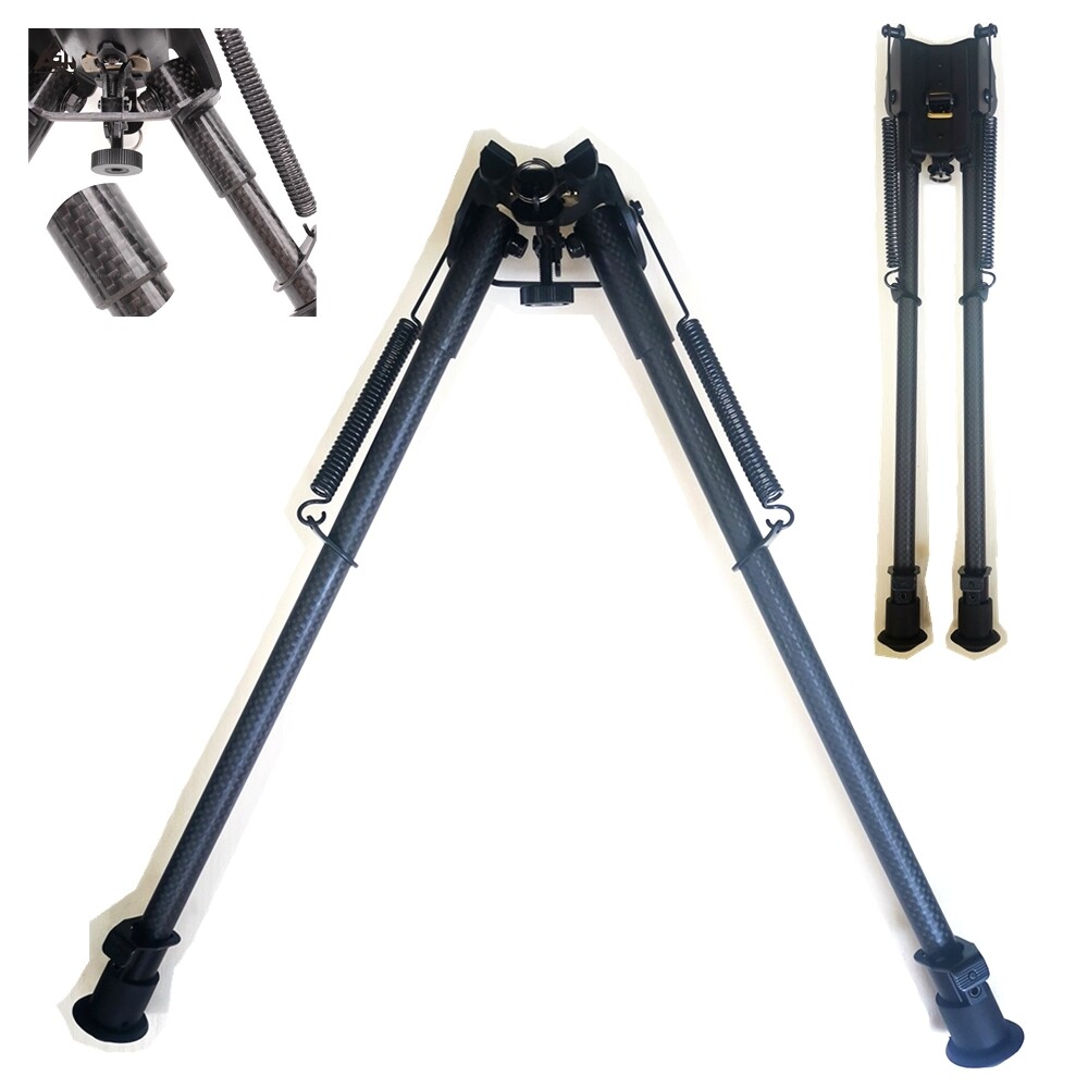 6" 9"13" Carbon Fiber Foldable Adjustable Spring Return Hunting Rifle Bipod