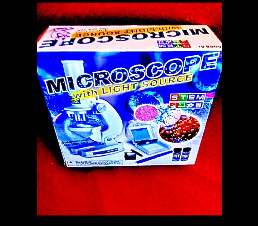 Stem Microscope With Light Source set 100X,200X,450X magnification & accessories