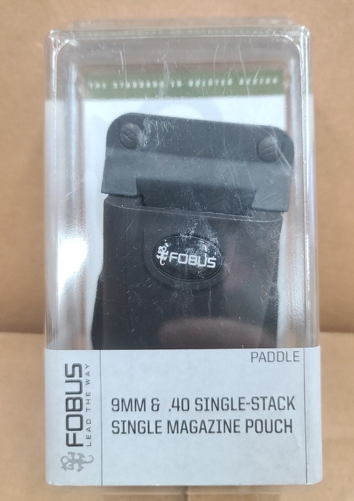 FOBUS Paddle Single Stack Magazine Pouch 9mm & .40 single Magazines, Ambi (DSS1)