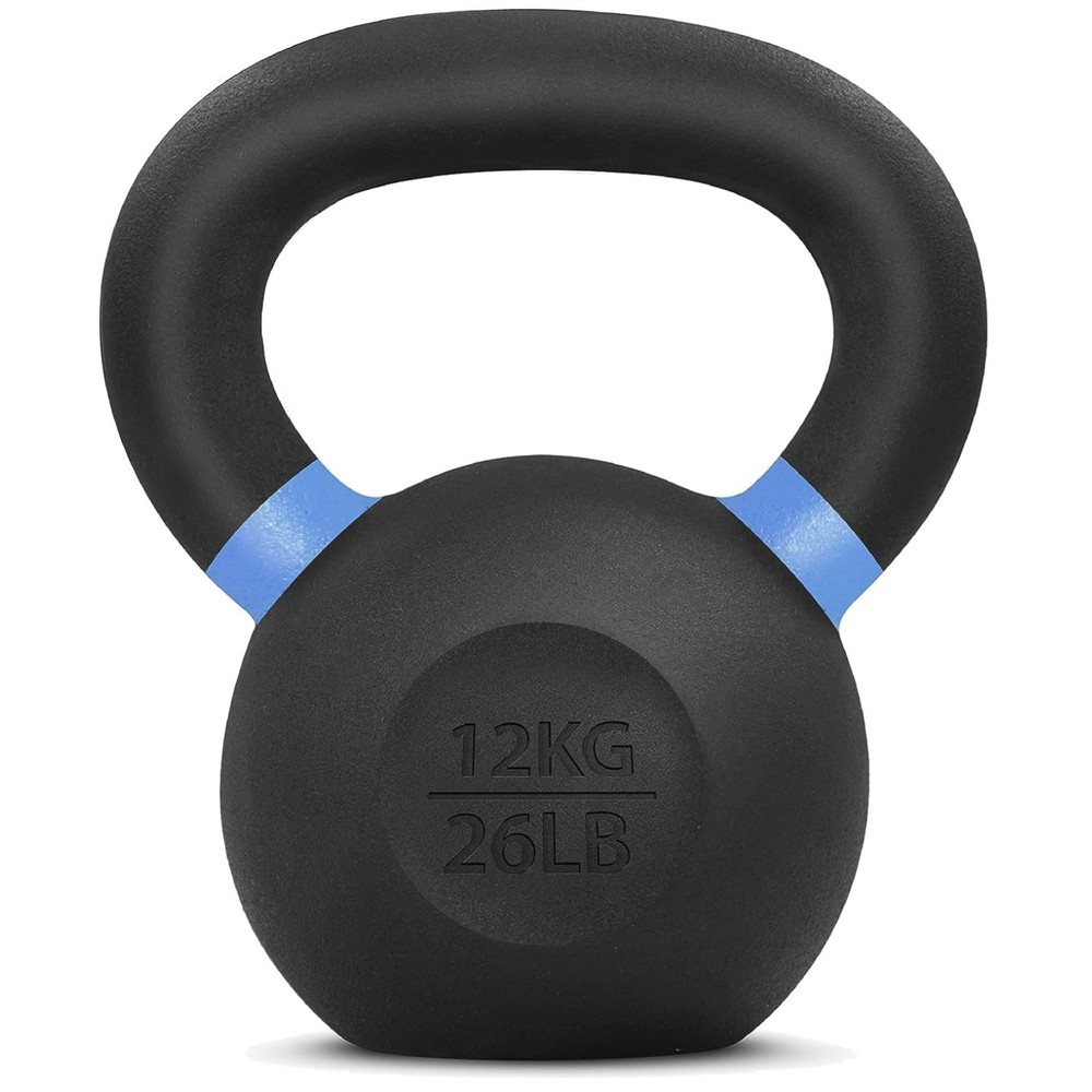 Cast Iron Kettlebell Pair for Strength Training./