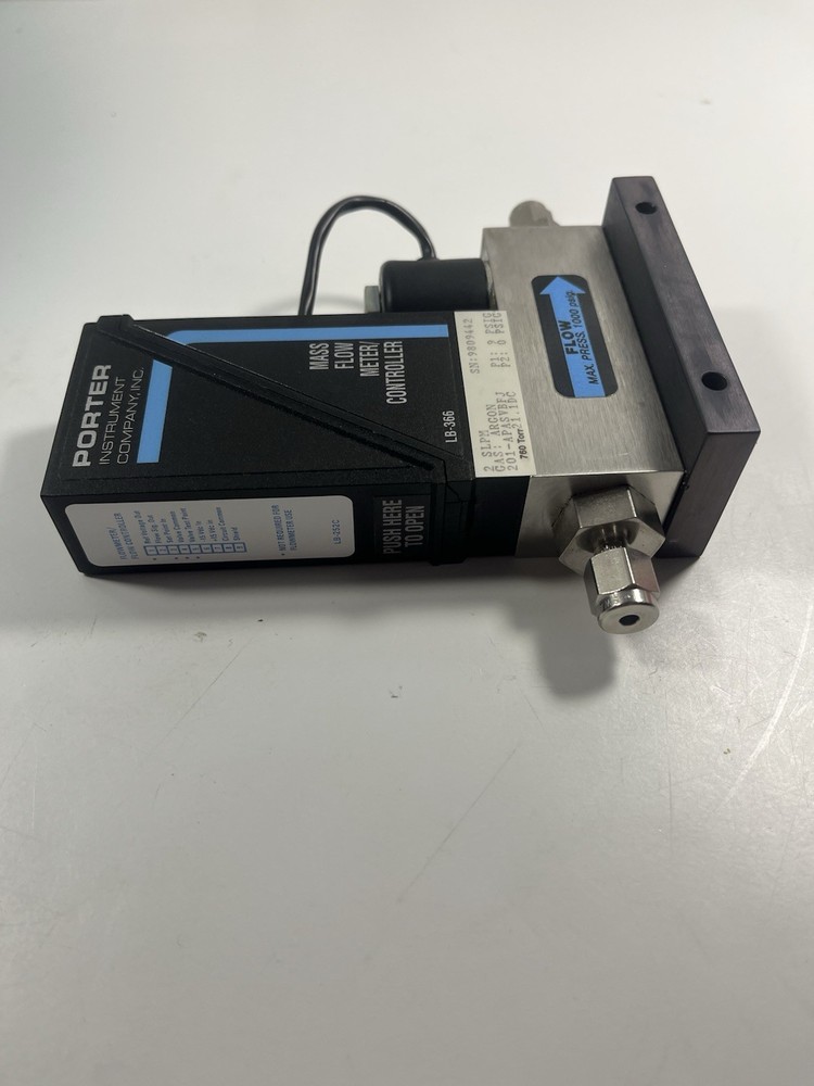 Porter LB-366 Mass Flow Controller 2 SLPM Argon Gas LB-252C 1000 PSIG