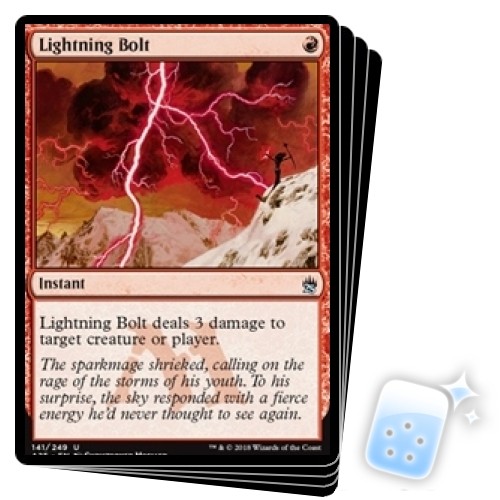 LIGHTNING BOLT X4 Masters 25 Magic MTG MINT CARD
