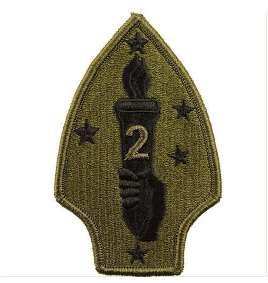 Vanguard MARINE CORPS SHOULDER PATCH: SECOND DIVISION - SUBDUED (NON-RETURNABLE)