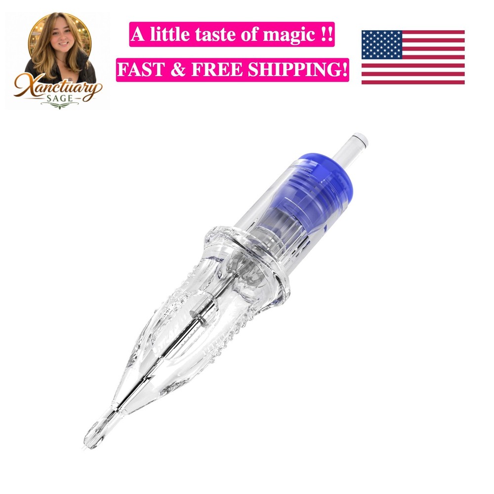 Professional 20 Pcs 9RL Tattoo Cartridges - Stable & Precision Needles Inside