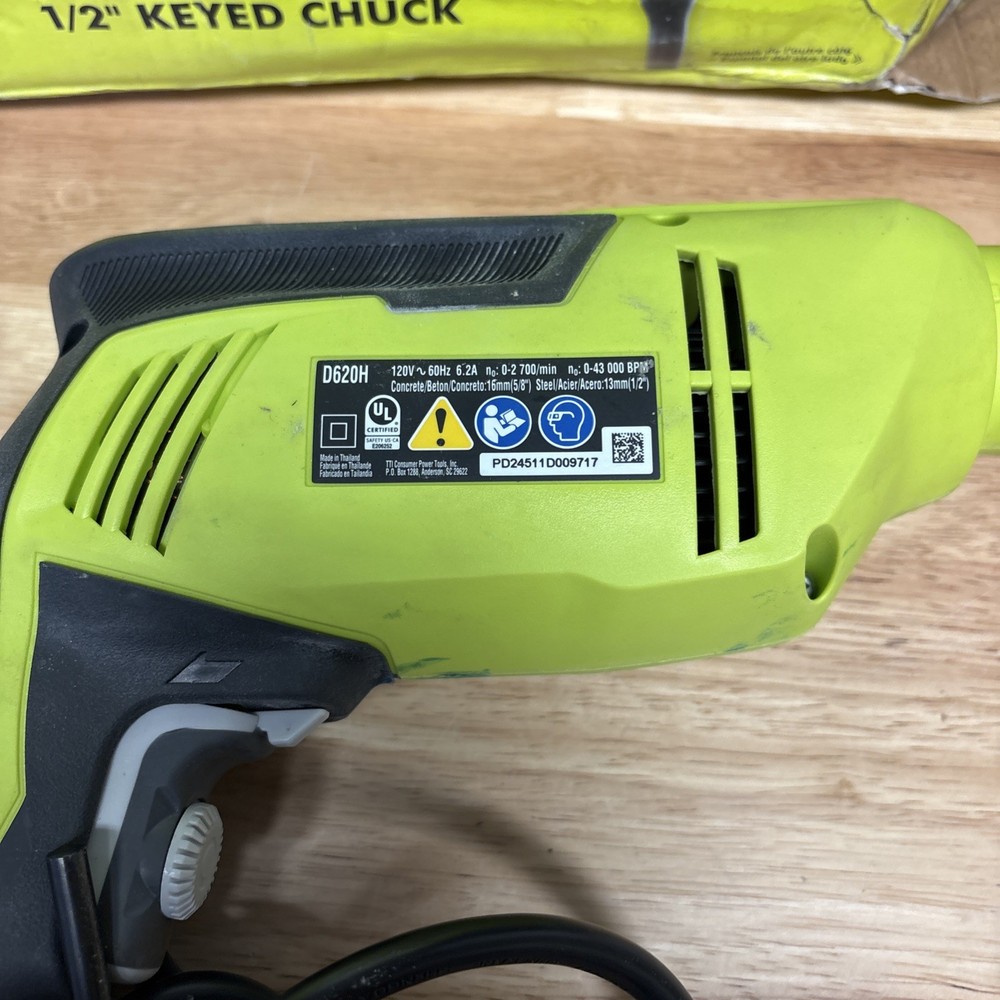Ryobi D620H 5/8 inch Variable Speed Reversible Hammer Drill