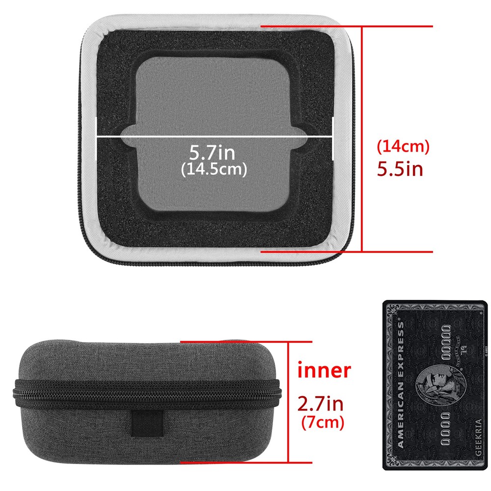 Geekria Shield EVA Case for Apple TV 4K with Room for Remote Controllers