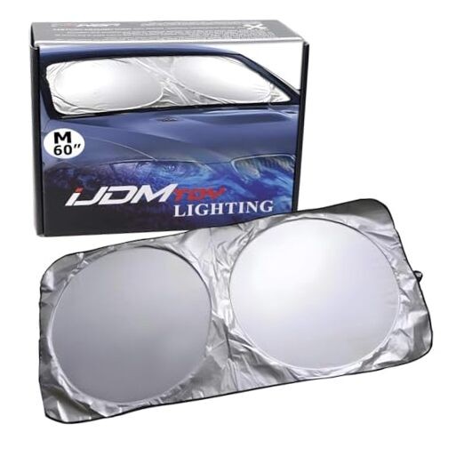 2 Pack Bundle 60 x 27.5 inches Sunshade for Car Windshield with Reflective
