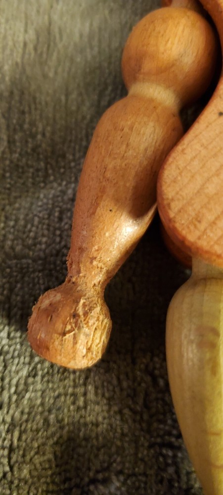 Vintage Wooden Puppet Pull String Toy Tiger