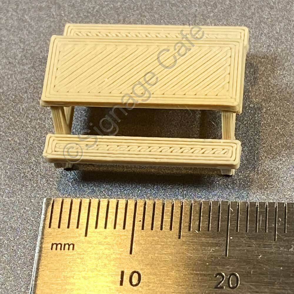Dozen (12) - HO Scale Picnic Tables - 3D Railroad Train Layout Scenery Miniature