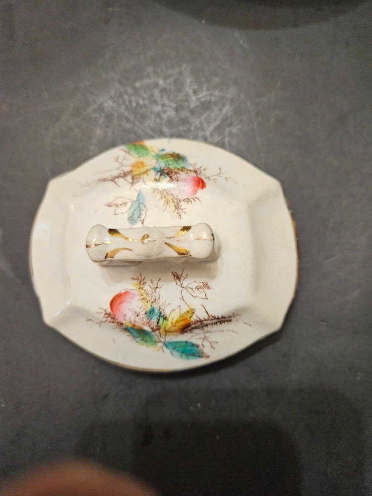 Ironstone crazed bisquit jar