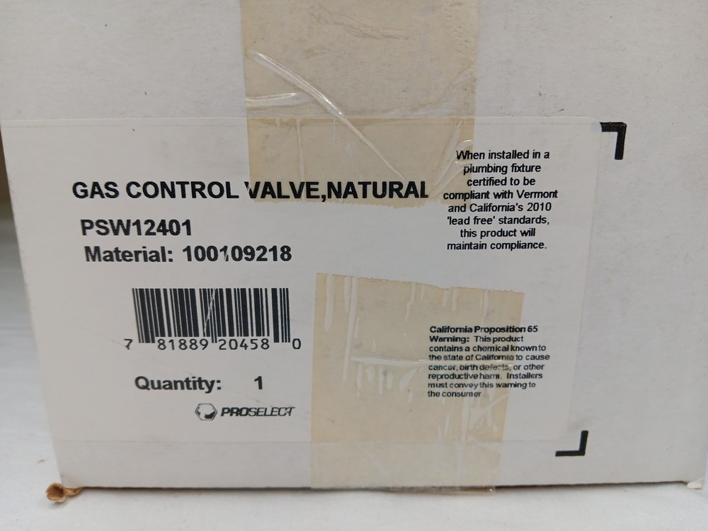 Proselect PSW12401 Gas Control Valve, Natural