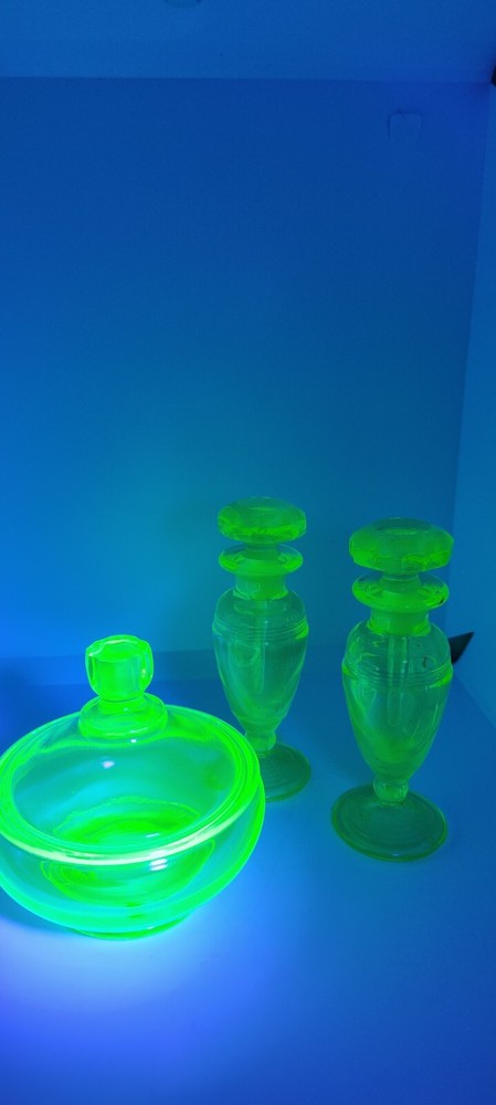 Vintage Vaseline Dresser Set