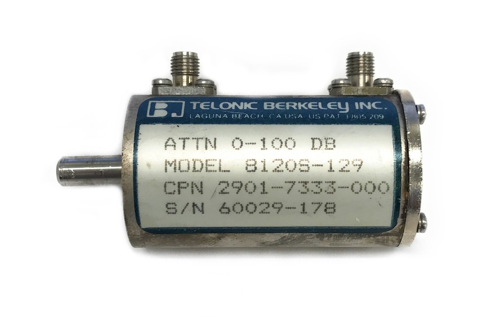 Telonic Berkeley 8120S-129 RF Coaxial Rotary Variable Attenuator 0-100dB
