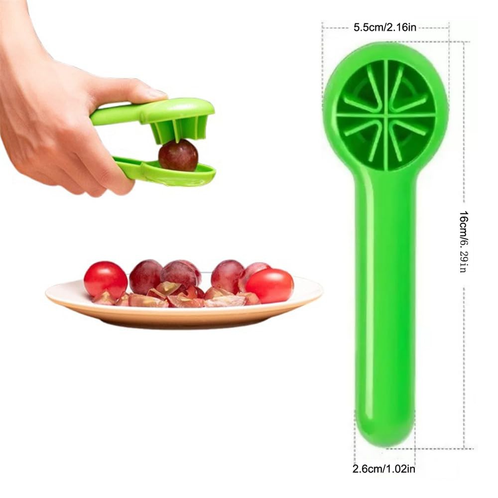 Grape Cutter Grape Tomato Slicer with Ergonomic Long Handle Handheld Strawberry