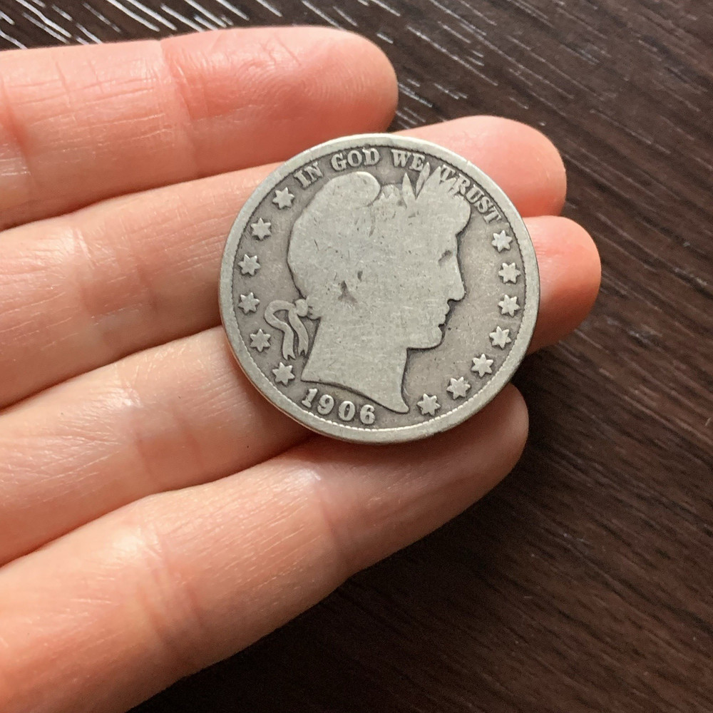 1906 Barber Silver Half Dollar Full Date Coin!
