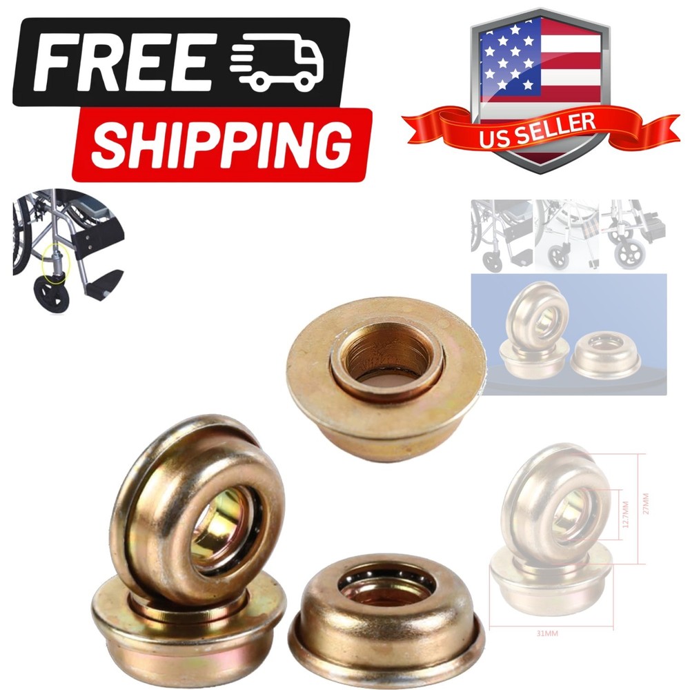 4 Pack Wheelchair Fork Bearing Replacement Bearings for Wheel Front Fork Driv...