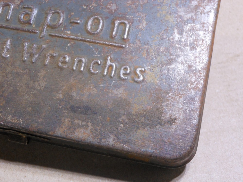 Vintage Snap On Socket Wrenches Metal Tool Box Case - Empty Box