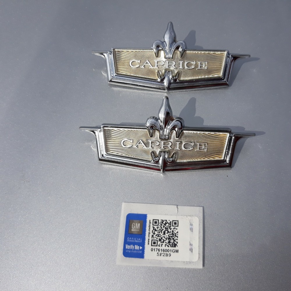 1971-1972 Caprice Sail Panel / Quarter Panel Emblem Set