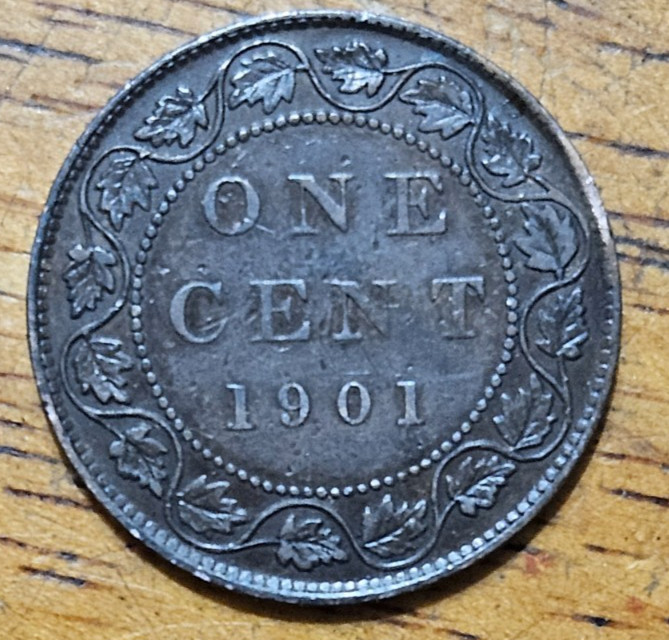 Canada 1901 Large One Cent Check It Out!! KM# 7 #AB564