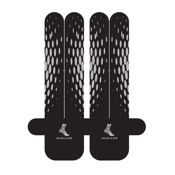Mueller EasyFit Pre-Cut Kinesiology Tape: 6 strips/package X-Pattern Strips / Bl