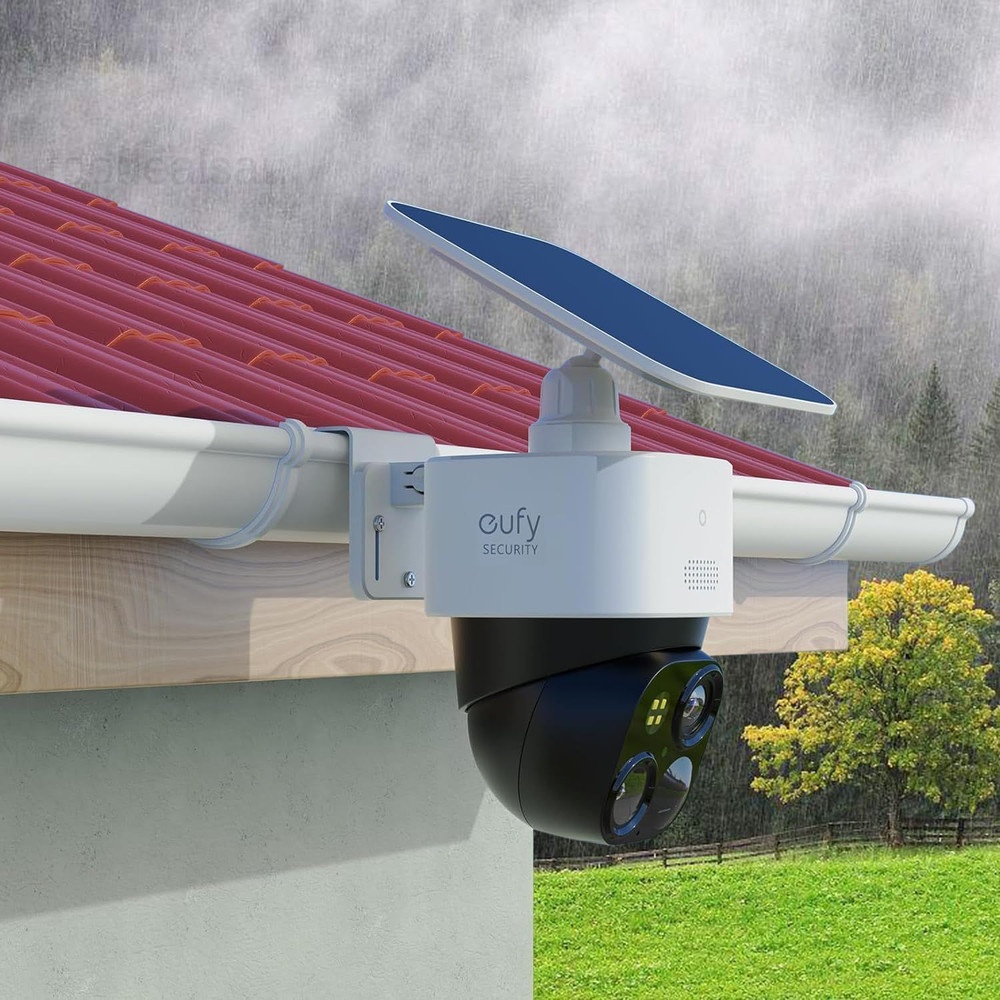 1-Pack, White - Gutter Mount Bracket Compatible with Eufy Security SoloCam S340.