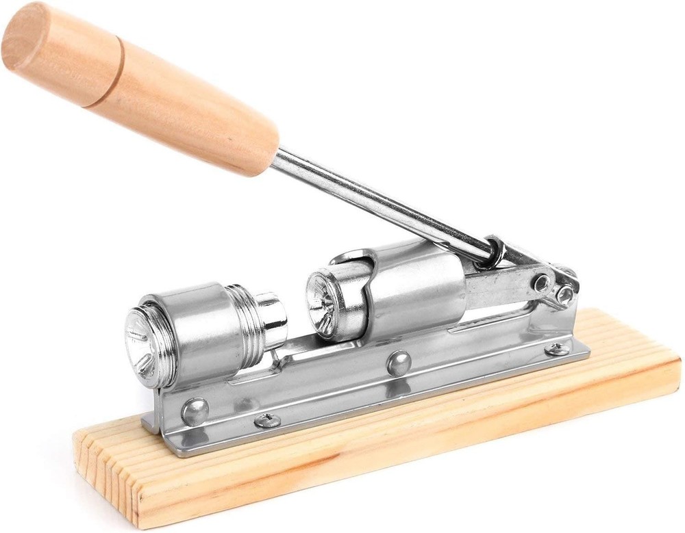 Heavy Duty Pecan & Walnut Cracker Tool with Stylish Wood Base - Great Gift Idea