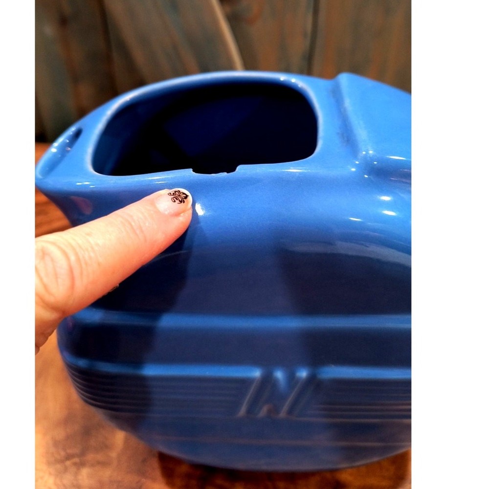 680 Norge Refrigerator Pitcher Blue Vintage