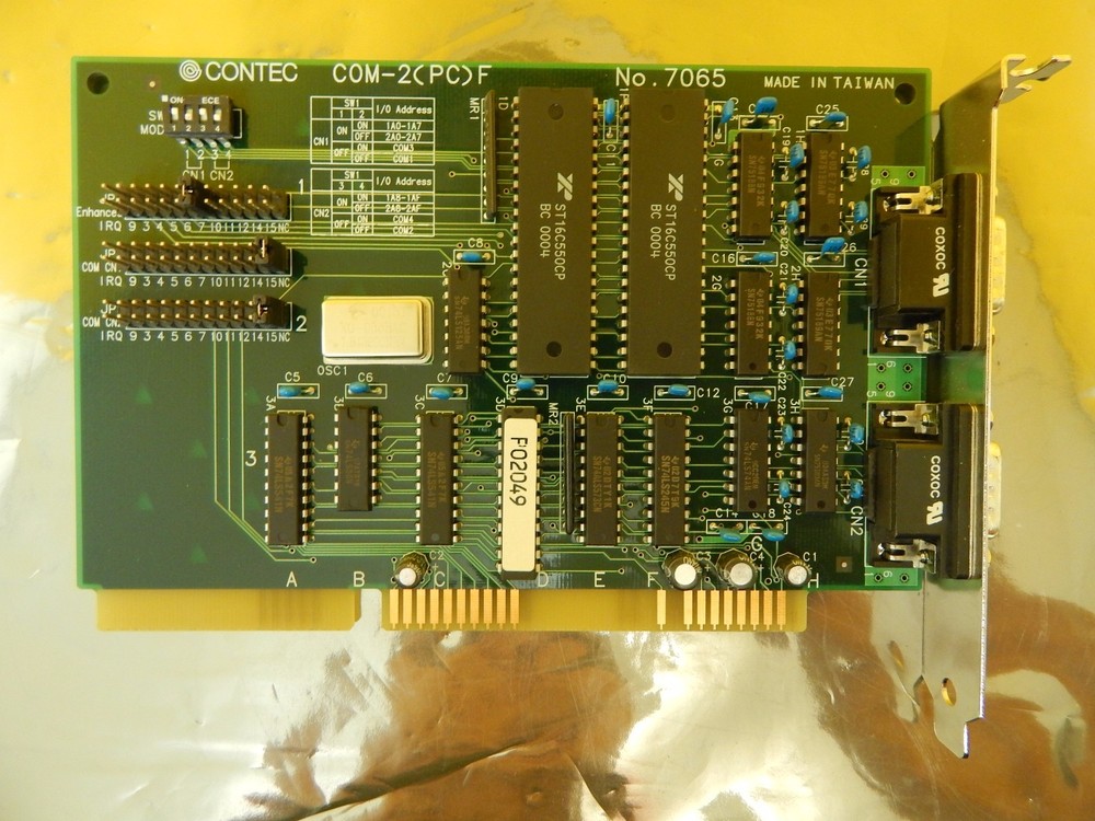 Contec COM-2(PC)F Communication Board PCB Card 7065 Used Working