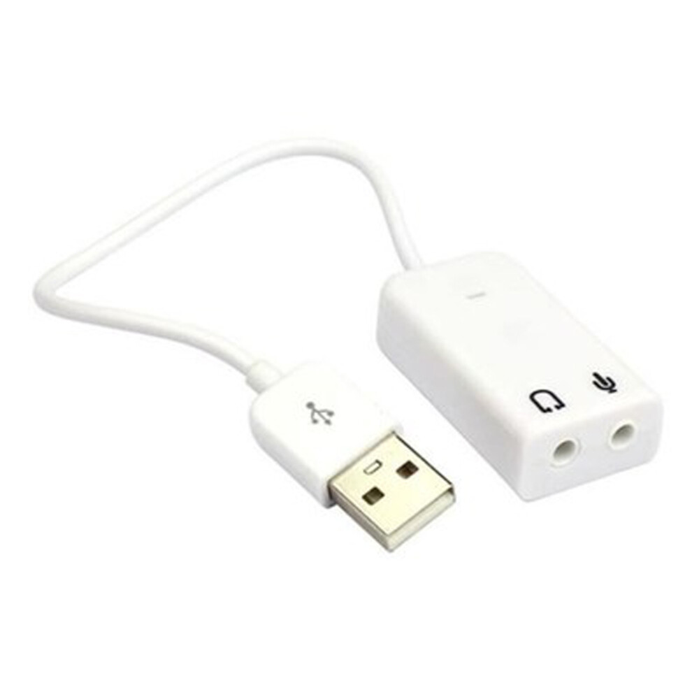 Headphone and Microphone Jacks USB External Stereo Sound Adapter