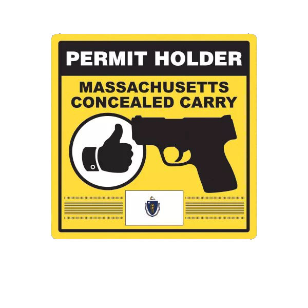Massachusetts Concealed Carry Permit Holder Sticker Decal