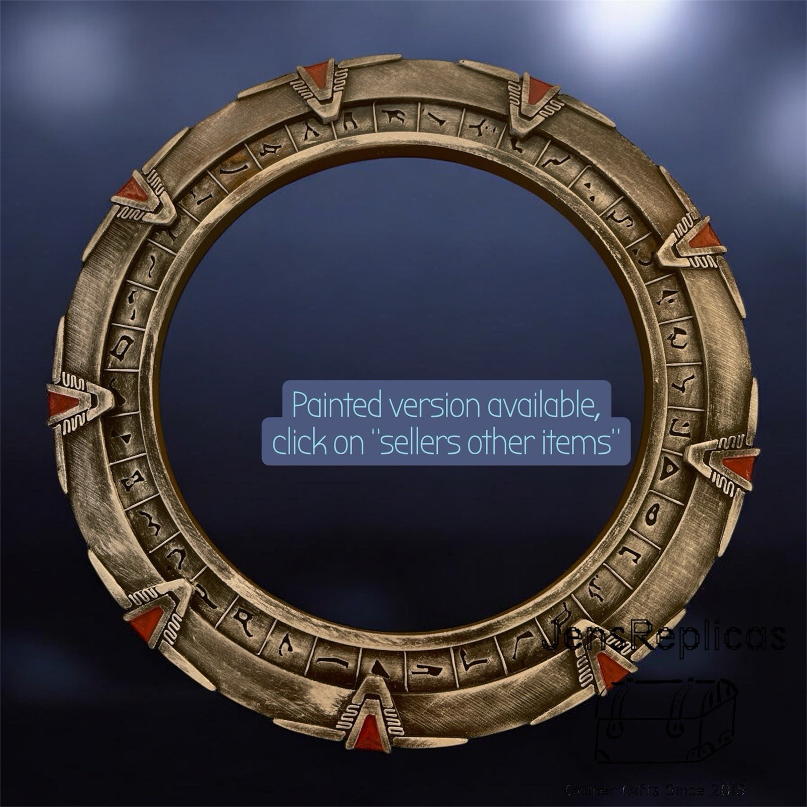 Stargate SG1 Gate 8” Sculpture Collector Replica, Black