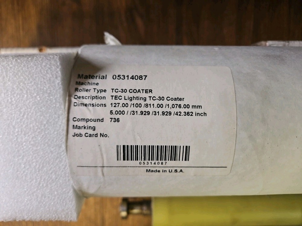NEW TEC LIGHTING TC-30 COATER ROLLER PLUS 2 ADDITIONAL ROLLERS READ DESCRIPTION
