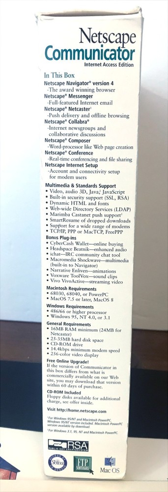 Vintage Netscape Communicator Internet Access Edition Version 4