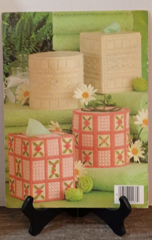 Leisure Arts 1982 Bathroom Tissue Sets in Plastic Canvas Pattern Leaflet 237