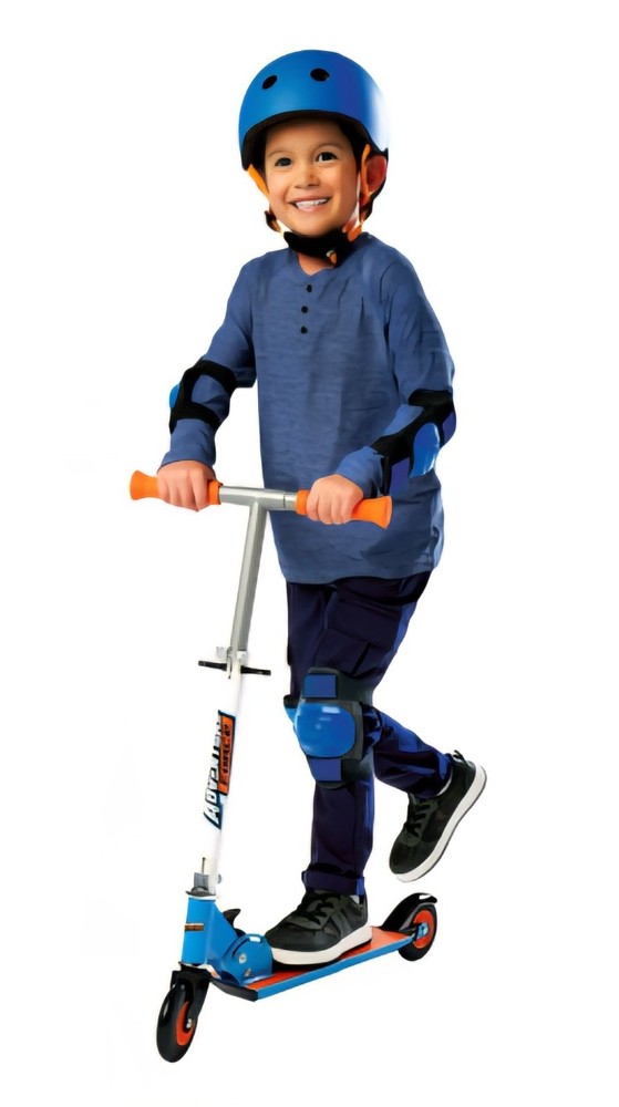 Adventure Force Folding Scooter Blue Orange Max Weight 110