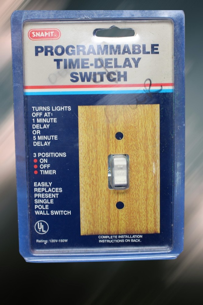 Snapit Programmable Time Delay Switch Light Wall Timer New Old Stock Sealed