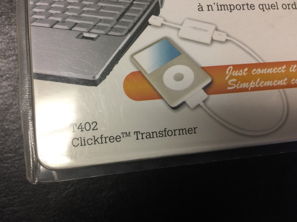 CLICKFREE AUTOMATIC BACKUP TRANSFORMER FOR IPOD T402 WHITE