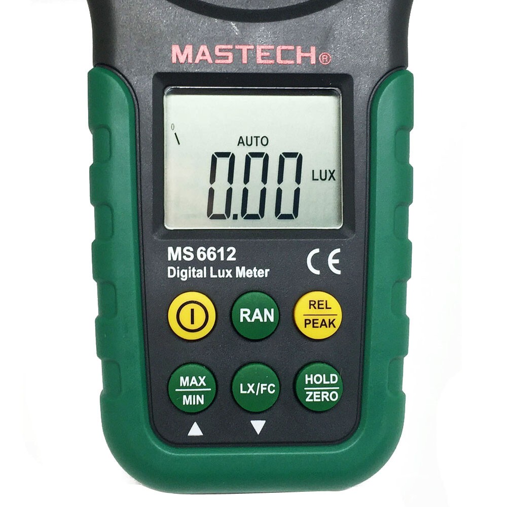 MASTECH multi function Luxmeter MS6612 light meter foot candle auto range peak
