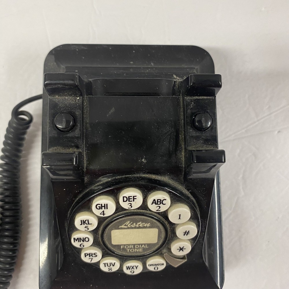 50's Style Classic Black Touch Tone Desk Phone from Polyconcept