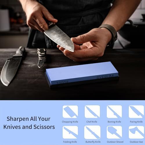 Sharpening Stone, Single sided whetstone, knife sharpener stone with a precision