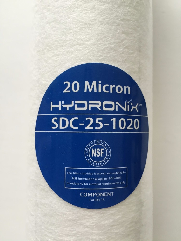 HYDRONIX 20 MICRON 10"x2.5" SEDIMENT FILTER NSF CERTIFIED - 18 FILTERS